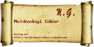 Moldoványi Gábor névjegykártya