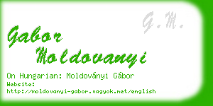 gabor moldovanyi business card